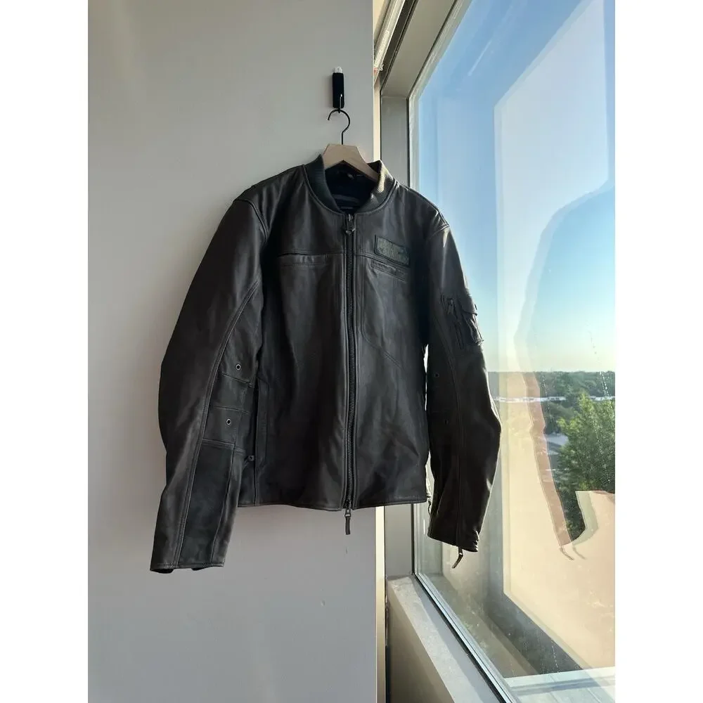 Harley-Davidson Men's Mid-weight Brown Leather Jacket XL